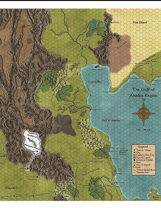 Gulf of Akados Region Map